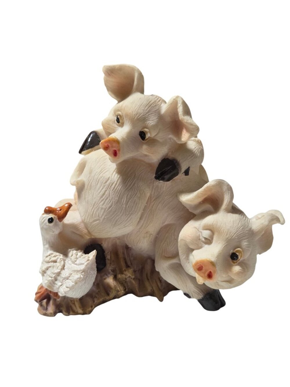 Pig Duck Figurine Tabletop Decor Resin Farm Animal Themed Country Collectible